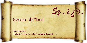 Szele Ábel névjegykártya