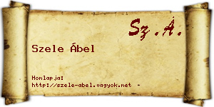 Szele Ábel névjegykártya
