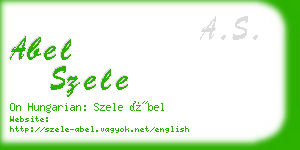 abel szele business card